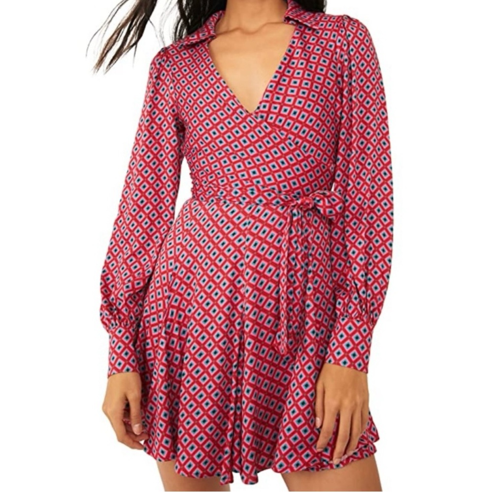 Free People It Takes Two Long Sleeve Mini Dress